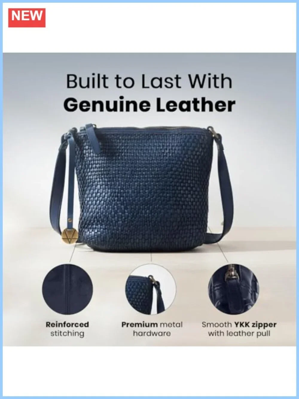 Genuine Leather Crossbody Sling Bag for Women Vintage Shoulder Purse